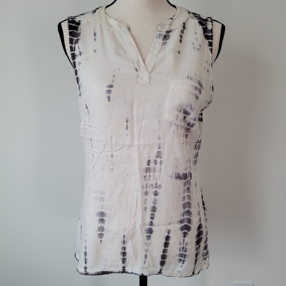 Cynthia Rowley black tie dye sleeveless pull over - Picture 1 of 5